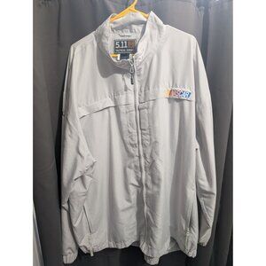 511 Tactical Series Nascar Offical marked 4x zip up Poly/Nylon RARE cream/white